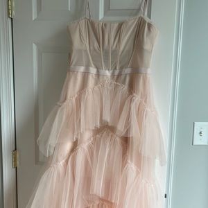 BCBG Oly Tiered Ruffle Tulle Evening Gown NWT